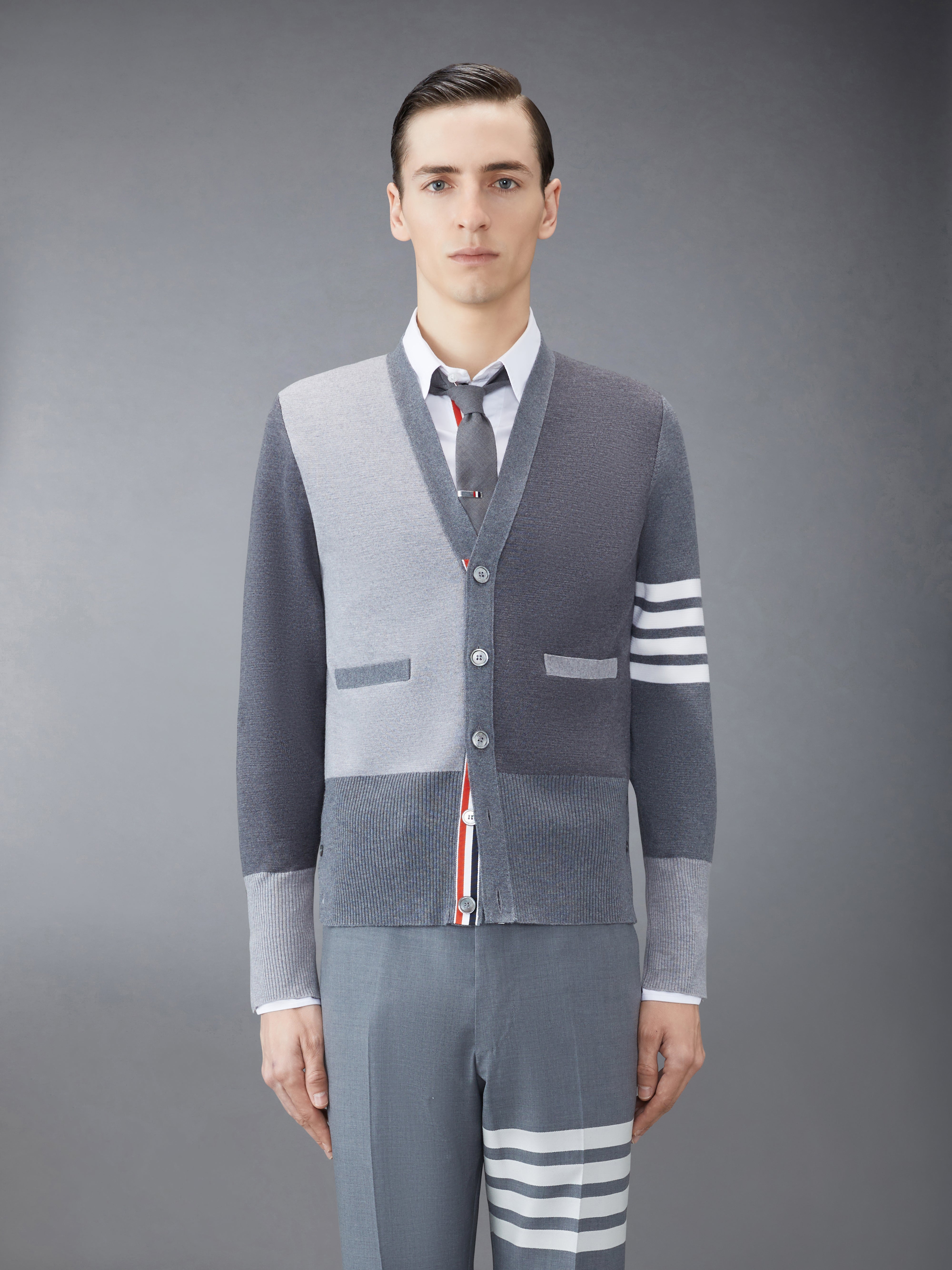 ファンミックス ウール Vネック カーディガン | Thom Browne