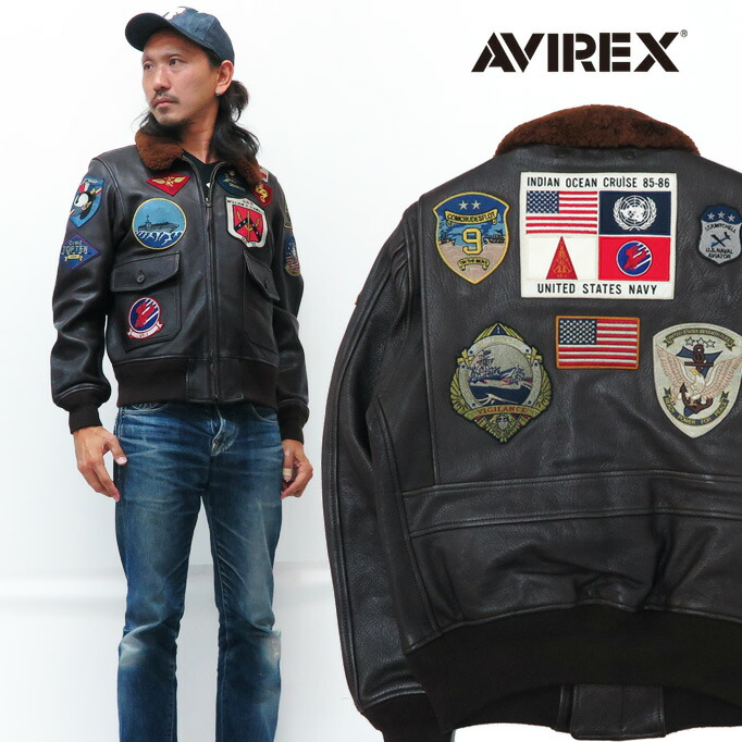 楽天市場】AVIREX アビレックス G-1 TOP GUN ゴート レザー フライト