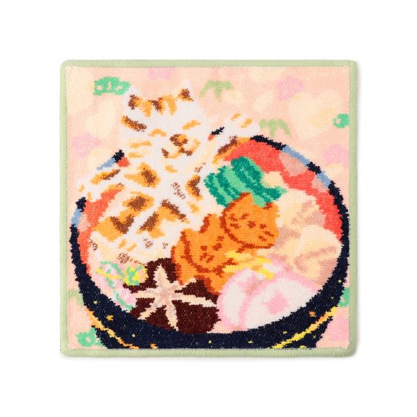 フェイラー公式/LOVERARY オゾウニモチモチネコ ハンカチ