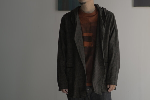 BLACKBIRD / HOODED TOILE SHIRT (sold) | INSIDE MY GLASS DOORS