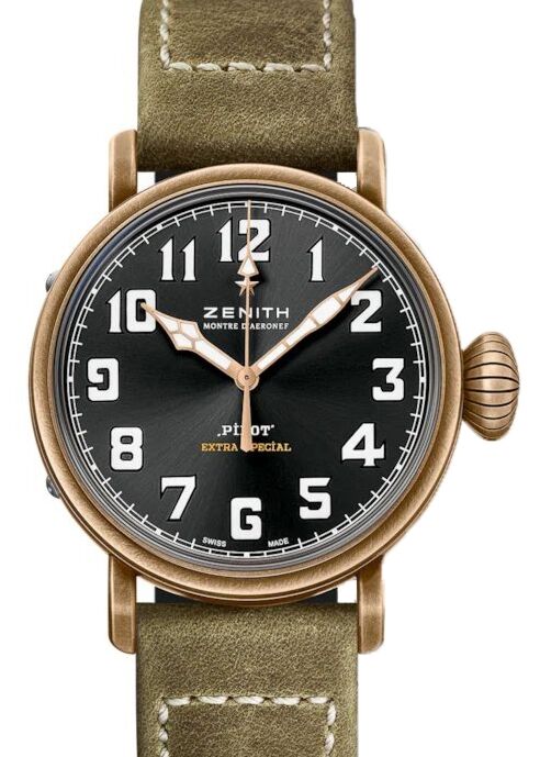 Zenith Pilot Type 20 Extra Special Bronze Blue Arabic Dial