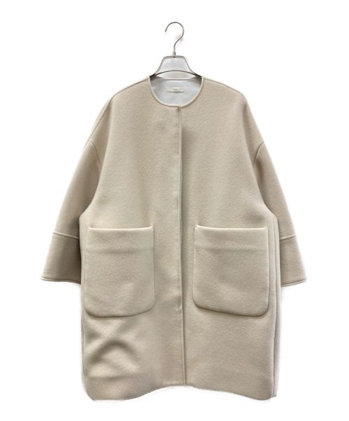 中古・古着通販】YORI (ヨリ) ウールノーカラーコート ベージュ サイズ