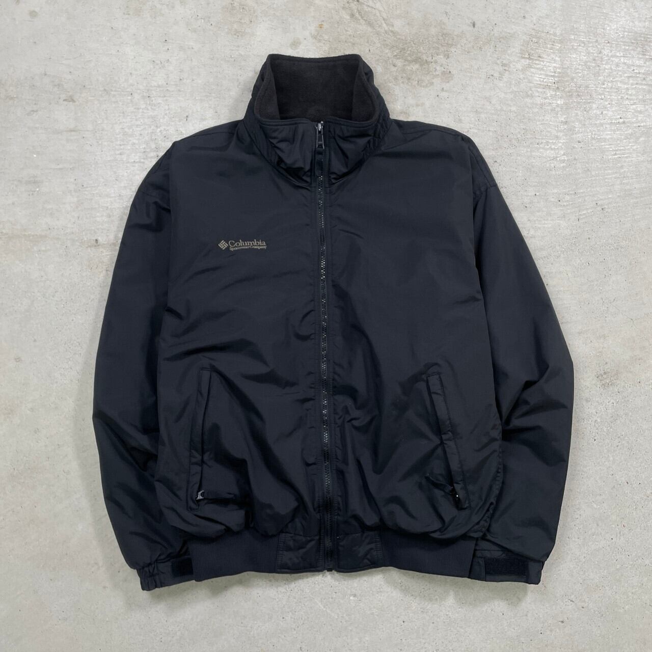90年代 Columbia コロンビア オールブラック シェルジャケット