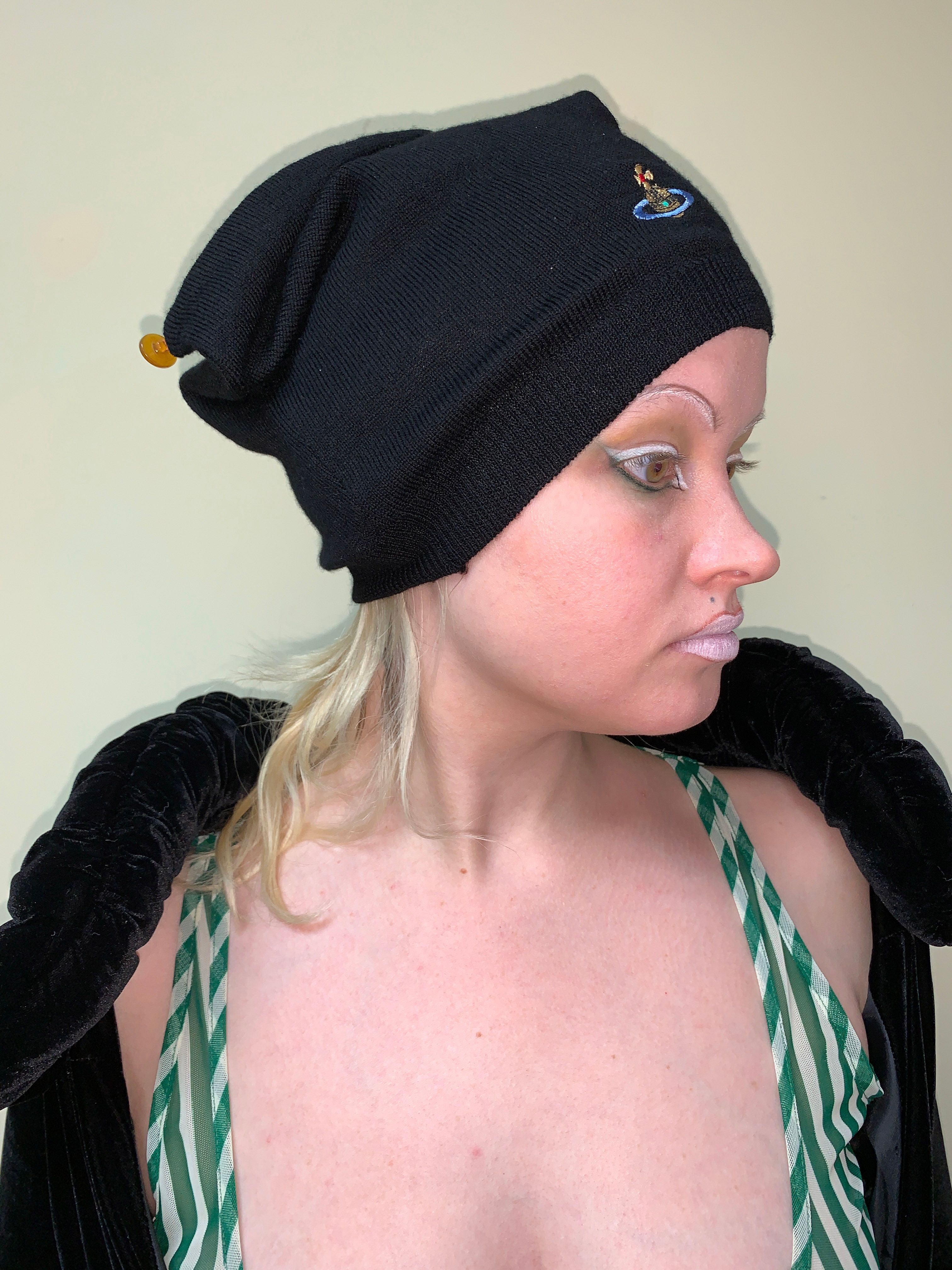 Vivienne Westwood 90s Knit Orb Cap with Button