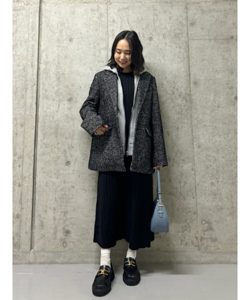 Mila Owen（ミラオーウェン）の「フードドッキングシングルブレスト