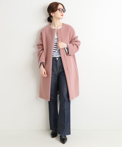 IENA（イエナ）の「ラムウールノーカラーコート◇（ノーカラーコート