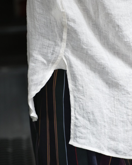 MAATEE&SONS PULL OVER SHIRTS [WHITE(ドS LINEN)]