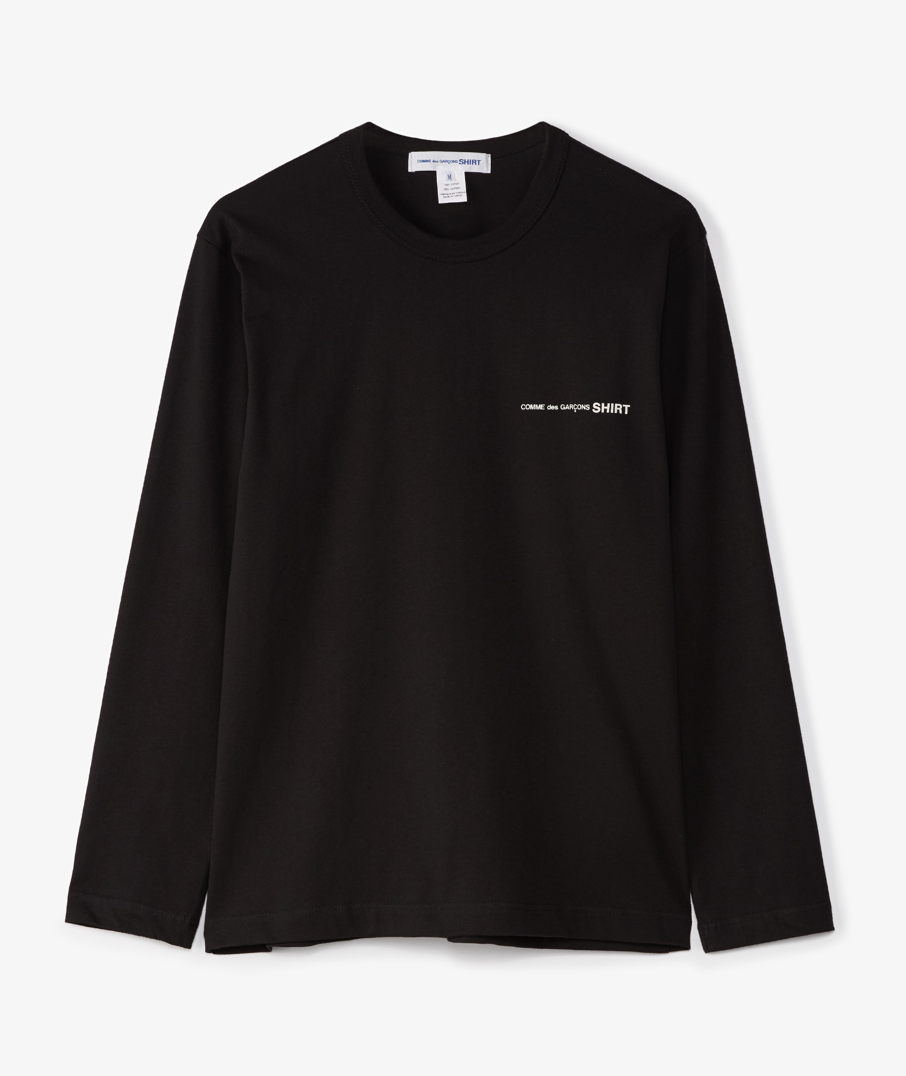 Comme des Garçons Shirt Logo Long Sleeve T-Shirt | White | SVD USA
