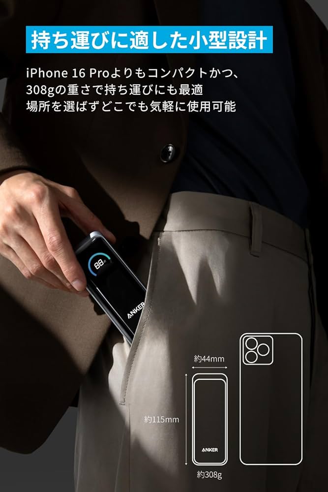 Amazon | Anker Prime Power Bank (9600mAh, 65W, Fusion) (9600mAh