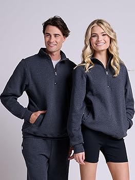 Russell Athletic Men's Dri-Power Fleece 1/4 Zip Cadet, Black