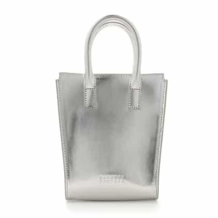 メタリックレザー ミニトートバッグ（2228603）｜BARNEYS NEW YORK