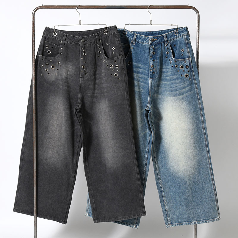 EYELET BAGGY DENIM -2.COLOR- | IN ONLINE STORE