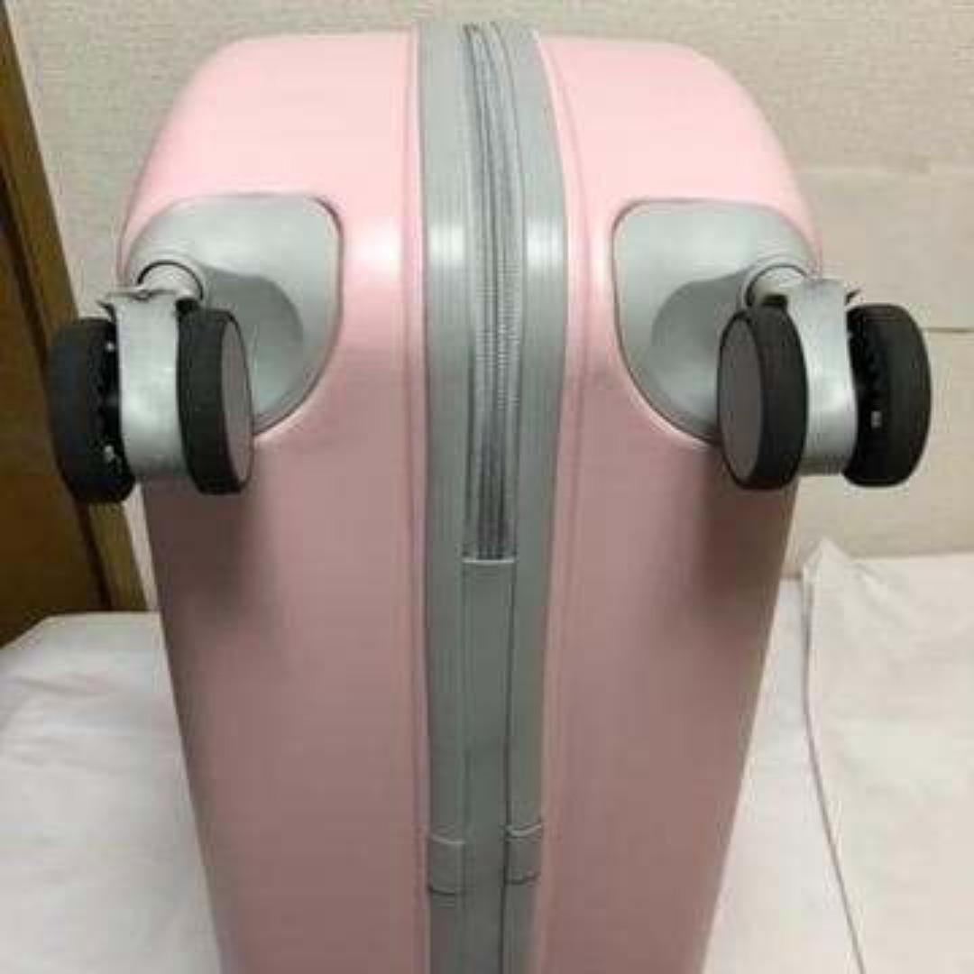 中古】子供が乗れるキャリーケース キッズトラベル Mサイズ ピンクZ29