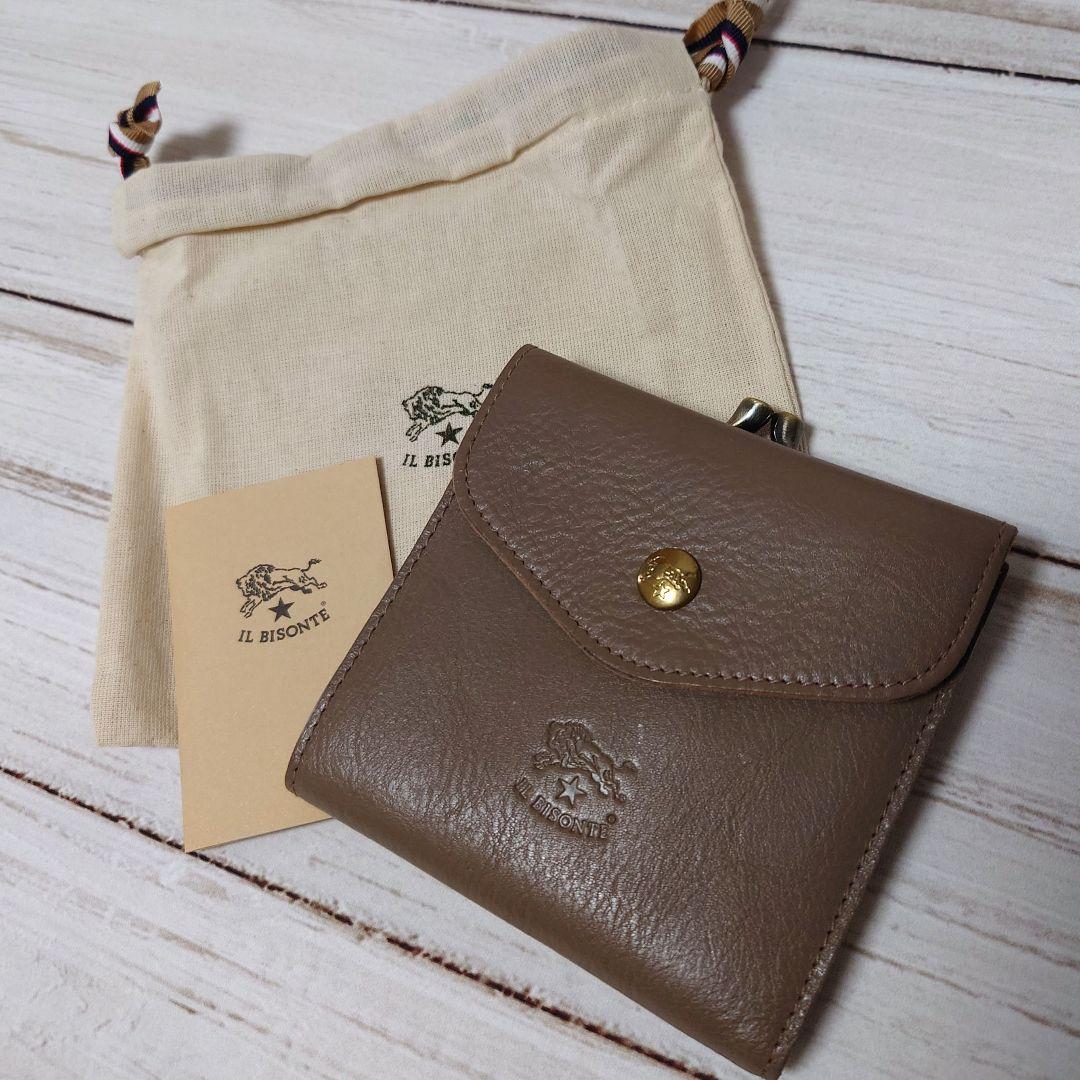 新品 IL BISONTE イルビゾンテ がま口二つ折り財布 IL BISONTE（イルビゾンテ） 財布 がま口財布 二つ折り財布 クロコ