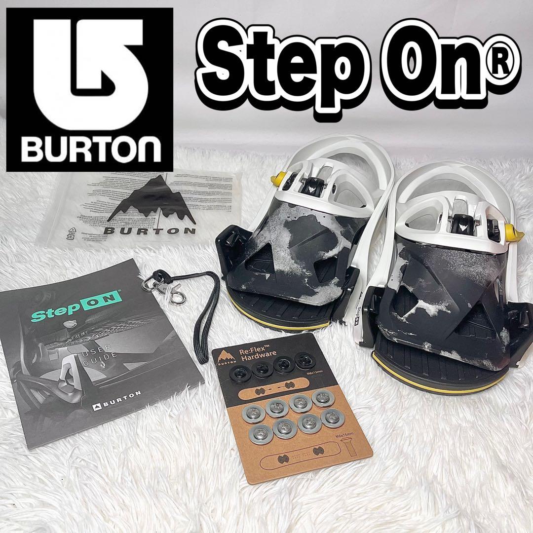 【良品】BURTON Step On ビンディング ホワイト×ブラック　Mサイズ BURTON（バートン） ステップオンビンディング BURTON STEP ON Re:Flex