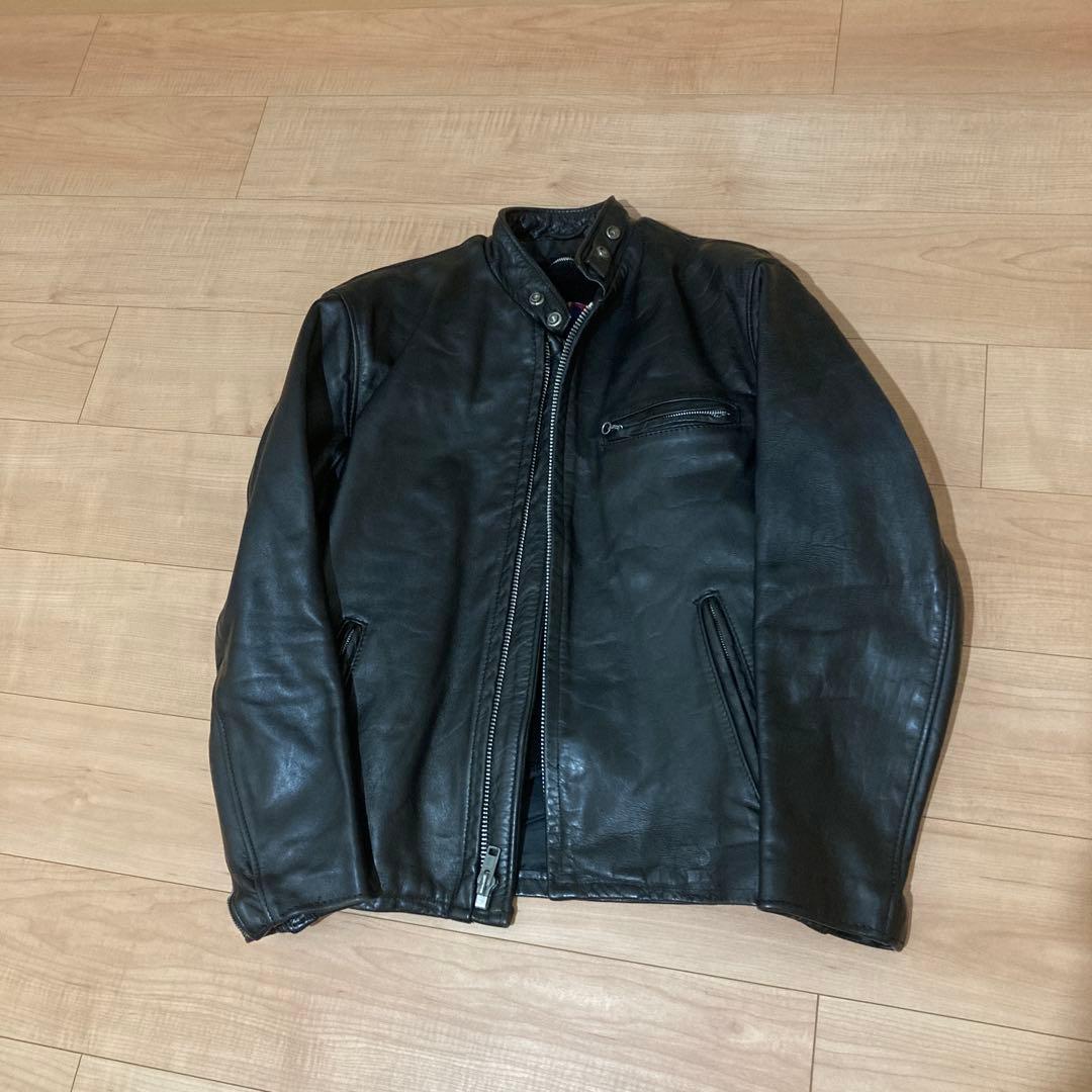 とよSchott ブラックレザーシングルライダース 38 楽天市場】【ポイント10倍】Schott ショット 馬革 シングルライダース