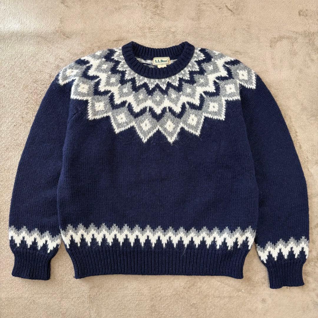 【極稀少】LL.Bean 80-90s ヴィンテージノルディックニット セーター 極稀少】LL.Bean 80-90s ヴィンテージノルディックニット セーター