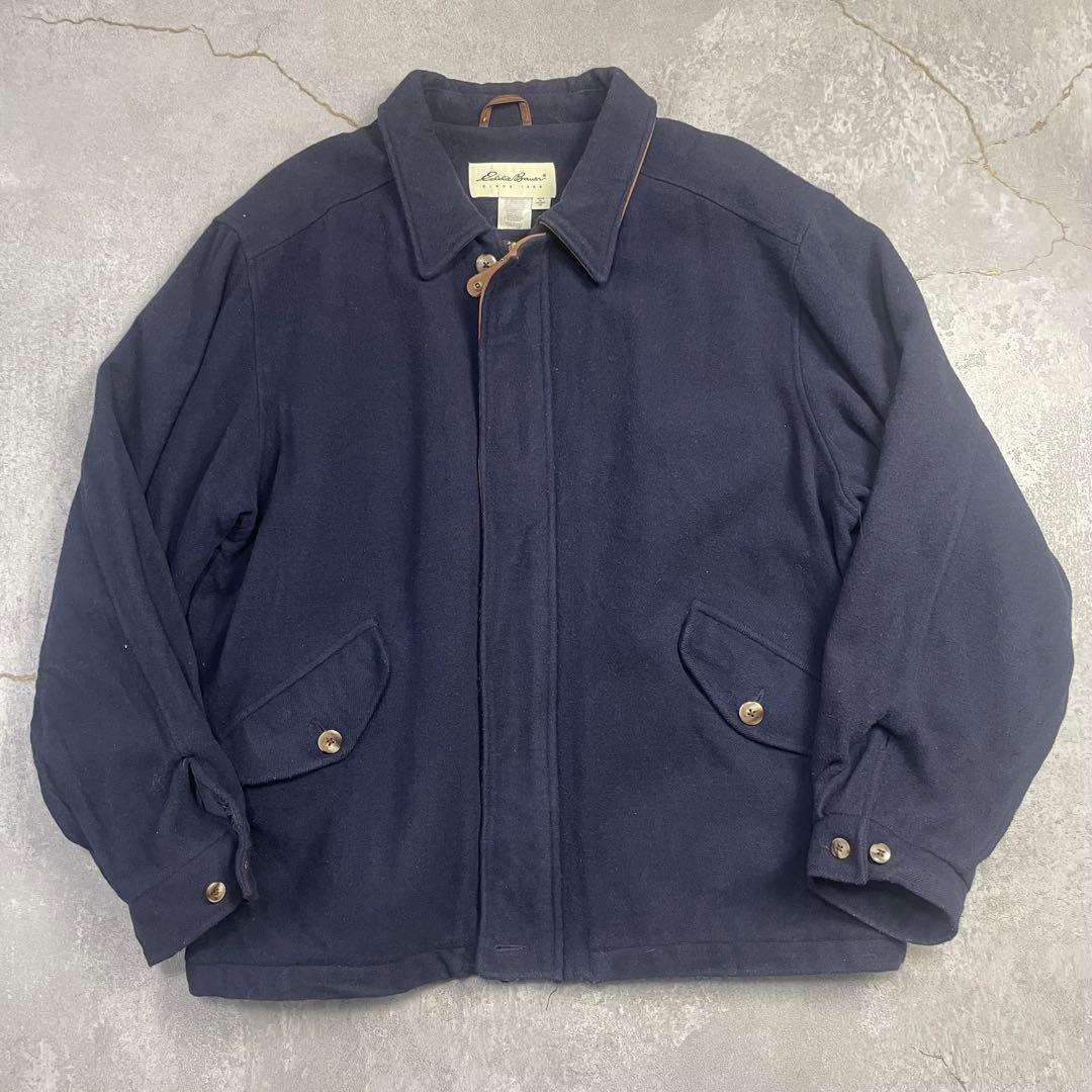 Eddie Bauer USA製 Melton Flight jacket EDDIE BAUER Blue Fleece Bomber Jacket Men's Size L - Etsy