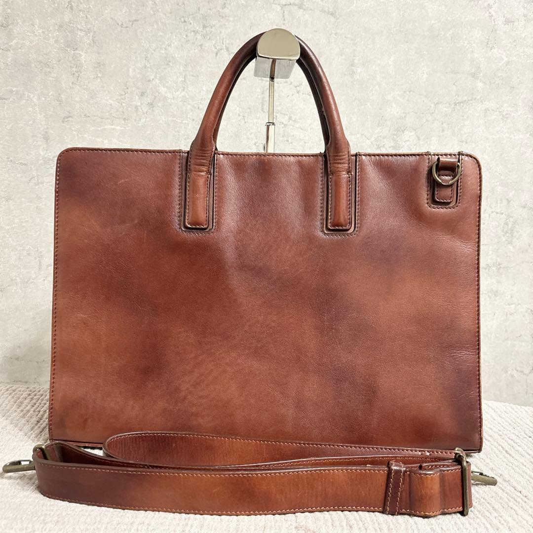 マザーハウス ビジネスバッグ 2way アンティーク レザー ブラウン Antique Classic Business／アンティーク クラシック ビジネス